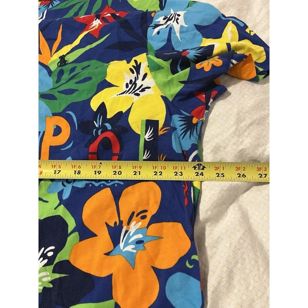 Polo Ralph Lauren Mens XL Floral Tropical Hawaiian Graphic Crew Neck T Shirt